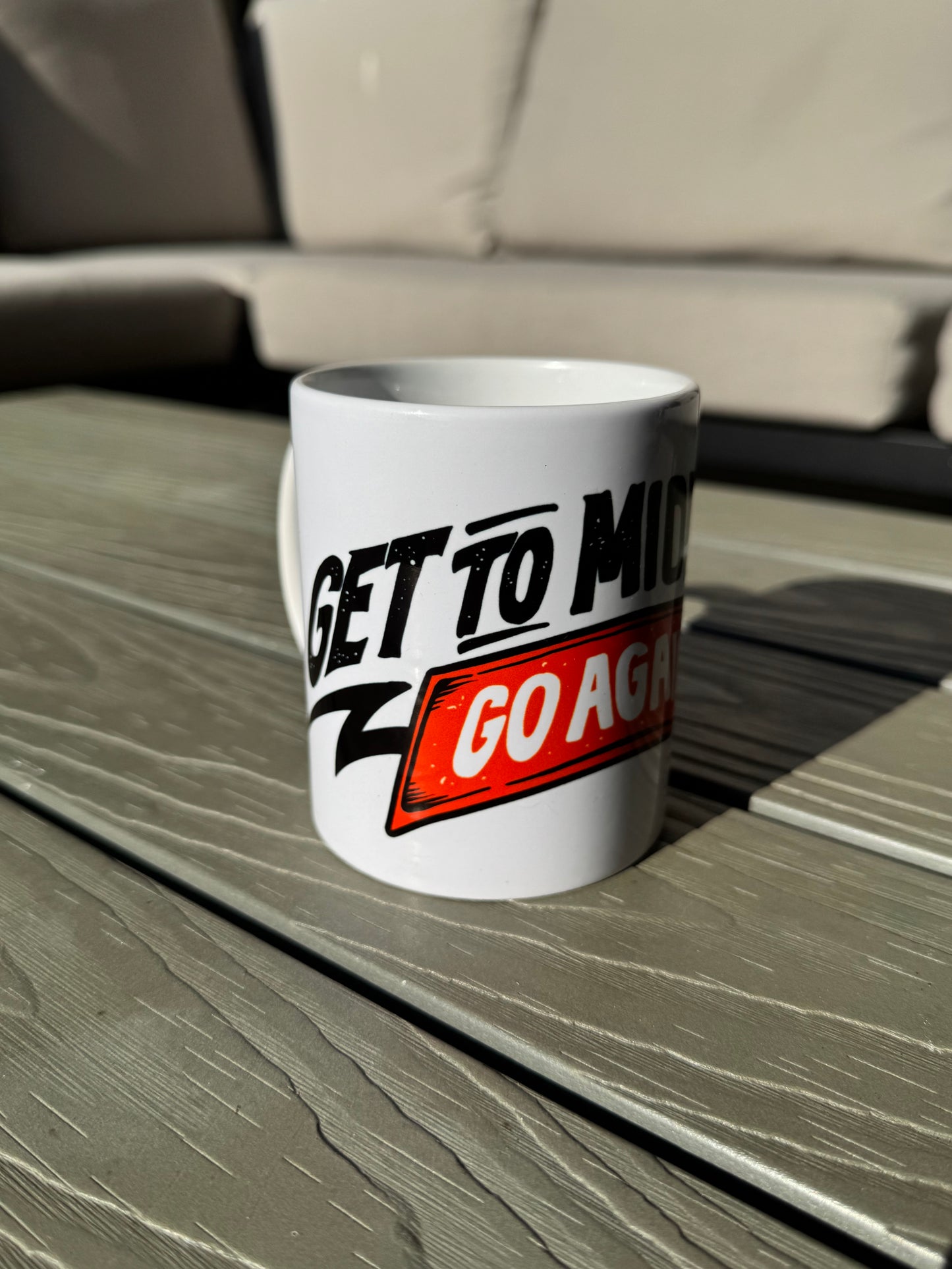Get To Midnight. Go Again. Mug (White)